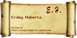Erdey Huberta névjegykártya